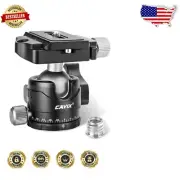 CNC Machined Metal Tripod Ball Head with 360° Swivel & Quick Release Plate