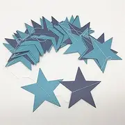 Party Decor 4m Bright Gold Silver Star Party Decoration Paper Garlands Wedding Screen Decor Birthday Wall Flag Supplies (Color : Blue, Size : 7cm per Star)