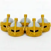 LEGO® Castle Knight Bascinet Helmet Minifigure Part Gold Visor 2594 2446 x 5