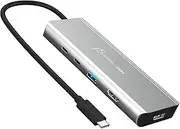 j5create USB4 Dual 4K Multi-Port Hub 5 in 1 USB4 Hub with PD 85W, Dual 4K Display, DisplayPort 1.4, USB-A/C Data for MacBook HP Dell Lenovo Surface Laptop and Thunderbolt 3 or 4 USB4 Devices(JCD401)