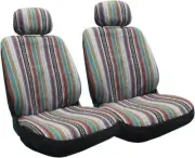 Universal Baja Inca Mexican Blanket Front Seat Covers 4 Piece Set