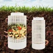 2 Pack Underground Compost Bin, Plastic Garden Worm Farm Outdoor for Organic Ref