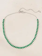 [Kamyen] Kamyen - 18-karat White Gold, Emerald And Enamel Choker - One size One size Gold