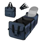 Trunk Organizer for SUV with cooler bag, Collapsible Multi-Compartment Car Or...