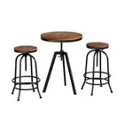 NNEDSZ Artiss Bar Table Stools Set Dining Desk Industrial Kitchen Chairs Cafe Pu