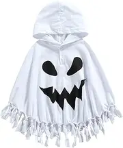 BeQeuewll Toddler Kids Baby Girl Boy Halloween Costume Ghost Hooded Poncho Cloak Cape Hat Cosplay Clothes