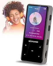 32GB MP3 Player with BT 5.0 - HiFi Lossless Portable Music Player with Clip | Supports 128GB SD Card, FM Radio,Recorder | Touch Buttons, Built-in Speaker, Includes Earphones,Sports,32GB