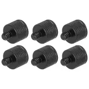 6Pcs Mic Stand Adapter M4 Female to 1/4 Male Thread Screw Adapter Aluminum