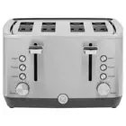 Ge Toaster 4Slice Stainless Steel Wide Slot Toaster+7Shade Settings 1500W Silver