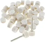 100Pcs 13mm Wool Felt Polishing Pad Buffing Polishing Wheel Rotary Tool with 2Pcs Shank for Accessories Rotary Drll Tool