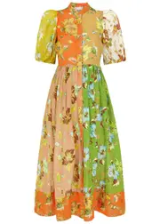 Alemais Hotel Lamu Printed Ramie Midi Shirt Dress - Multicoloured - 16 (UK16 / XL) 16 (UK16 / XL)