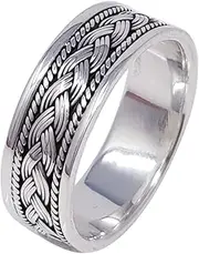 [Treasure Bay] Womens Silver Ring, Mens Silver Ring Made from 925 Sterling Silver, Different Designs and for Your Choice