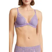 Natori Feathers Plunge T-Shirt Basics Bra in Purple Haze at Nordstrom, Size 30Dd