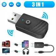 USB Bluetooth 5.0 Audio Transmitter Receiver Adapter Wireless For PC TV Car