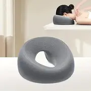 [AMXGPT] Versatile Memory Foam Face Pillow - Soft O-Shaped Spa Massage Cushion with Zipper, Machine Washable Knit Fabric for All-Season Comfort
