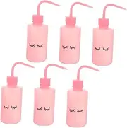 MERRYHAPY 6pcs Eyelash Cleaning Bottle Squeeze Bottles Practical Eyelashes Bottle Eyelash Cleaning Tool Bottle for Cleaner Eyelashes Bottles Wash Bottle Empty Bottle Leakproof Pink Pe