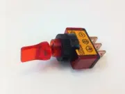 ILLUMINATED TOGGLE SWITCH ON/OFF 20 AMP 12VDC COLOR (1 PACK, RED)