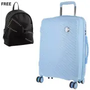 Pierre Cardin Inspired Milleni Luggage Bag Large in Blue + FREE Milleni Backpack