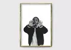 Kendrick Lamar B&W Art Poster Print. Perfect forVanity or Hall Table home decor