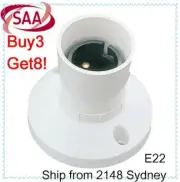 BATTEN HOLDER LAMP HOLDER E22 SAA BUY3 GET 8PCS