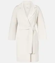 ['S Max Mara] 'S Max Mara Arona virgin wool coat UK 12 white
