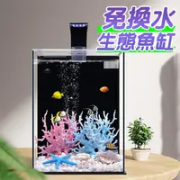 在飛比找蝦皮商城優惠-免換水生態魚缸 含過濾及造景 海景造景魚缸套餐 海水魚缸 金