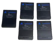 5 X Genuine Playstation 2 PS2 8MB Memory Card Sony *Region Free* (Preowned)