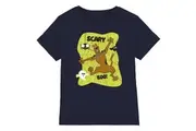 Scooby Doo Mens Scary Boo! Cotton T-Shirt (Navy Blue) - UTBI52925