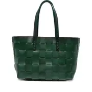 [Dragon Diffusion] Dragon Diffusion Woven Leather Tote Bag ONE SIZE GREEN