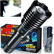 Super Bright Rechargeable LED Flashlights 2500000 High Lumens,Powerful Tactic...