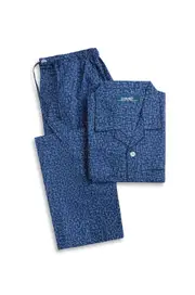 Mens Lynx Size S-7XL Navy Blue Set Sail Long PJS Pyjamas Set
