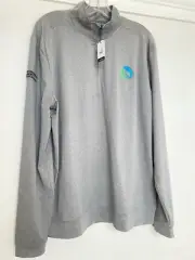 NWT Johnnie-O Flex Prep-Formance 1/4 Zip Pullover Shirt Men's Medium M Gray