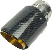 LAZIRO Car Universal Straight Edge Glossy Carbon Fiber Gold Pipe Exhaust Muffler Tip Exhaust End Pipe Tail Pipe Tip Compatible with Akrapovic (Color : Auburn)