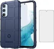 [Asuwish] Phone Case for Samsung Galaxy A54 5G with Tempered Glass Screen Protector Cover and Slim Thin Hard Mobile Film Rugged Cell Accessories Protective A545G A 54 54A 4G G5 SM A546U Women Men Blue