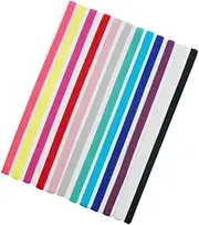 [BELLIFFY] 12 Color Elastic Yoga Headband Set Sports Hair Band for Girls No Sweat