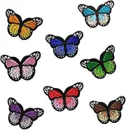 [YOSADIER] 16 pcs Colorful Rose Iron Flower Patch Embroidery Appliques for Clothing Bags Hats and Crafts Versatile Floral Decor for DIY Projects