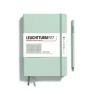 Hardcover Medium A5 Notebook, 251 Pages, Squared (Mint Green)