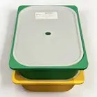 IKEA SET of 2 TROFAST Storage Bins Box Medium Green & Yellow With Two Tops