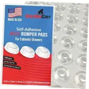 Pack of 100 Sound Dampening Cabinet Door Bumpers - Clear 100 Piece Jelly Button