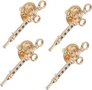 [WESIEVYA] 4pcs Creative Injector Shape Alloy Brooches Doctor Enamel Pins Lapel Pins Decor for Clothing