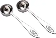 LZbeove Coffee Spoon, Tea Spoon, Tablespoon Measuring Spoon Stainless Steel Coffee Scoop, 20ML Long Handled Spoons Milk Powder Spoon, Pack of 2