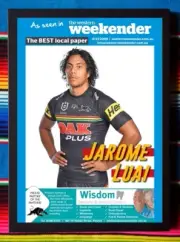Framed 2021 PENRITH PANTHERS NRL Premiers Poster JAROME LUAI - 62cm x 44.5cm