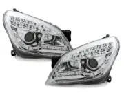 Mga headlight LED DRL Maghanap for Opel ASTRA H 04-10 Daylight Chrome LPOP51WS X