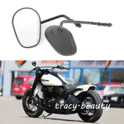 Black Motorcycle Rearview Mirrors For Harley Davidson Fatboy Street 750 Iron 883
