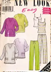 Women's Sewing Pattern Top Pants Uncut NEW LOOK 6128 Size S - XXL