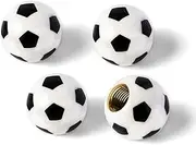 GaRhomxy Soccer Ball- Football Shape Tire Valve Stem Caps, 4pcs Car Wheel Tire Valve, Air Caps Cover, Universal for Cars, Trucks, SUVs and Motorcycles, Car Exterior Accessories