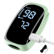 Finger Pulse Oximeter, Fingertip Blood Oxygen Saturation with Pulse Monitor R...