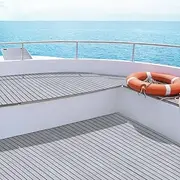 EVA Boat Flooring Foam Mat Decking, DIY Rectangular Boats Mats Carpet Sheet Sea Flooring Trailer Roller Accessories Decor for Motorboat Yacht Kayak Swim Platform, Light Grey