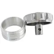 Aeroflow 2" Alum Weld Bung And Cap Polished With Roll Over Valve - AF460-32-RV-P