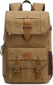 Camera Bag Large Capacity Shoulder Bag Retro Canvas Camera Bag for Hiking Travel